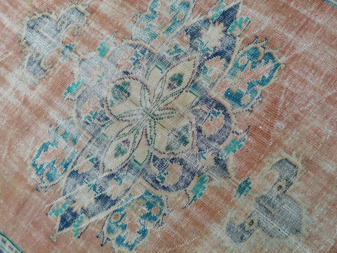 Rust Turkish Runner Rug 6' 9" x 9' 8" Hand-Knotted | No. WR78666