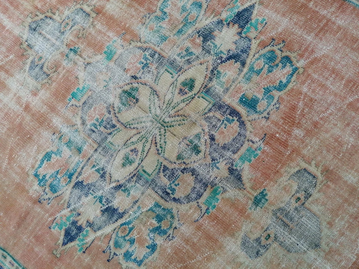 Rust Turkish Runner Rug 6' 9" x 9' 8" Hand-Knotted | No. WR78666