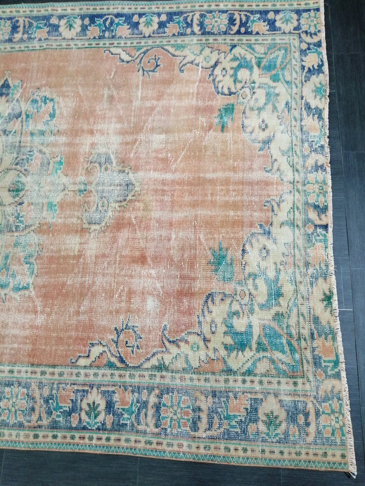Rust Turkish Runner Rug 6' 9" x 9' 8" Hand-Knotted | No. WR78666