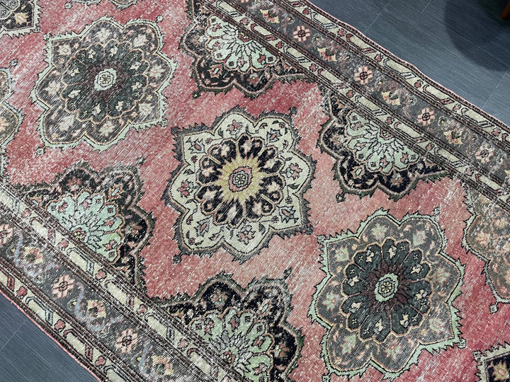 Red Turkish Runner Rug 4' 10" x 11' 9" Hand-Knotted | No. WR79251