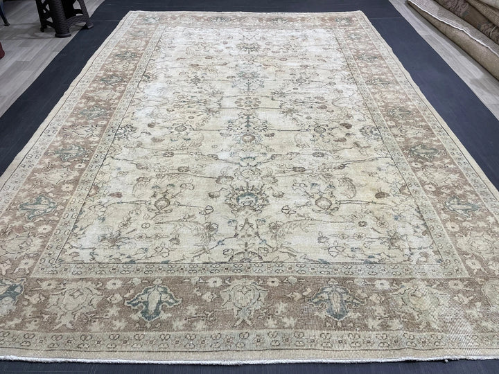 Blue Turkish Vintage Rug 7' 6" x 10' 10" Hand-Knotted | No. WR79484