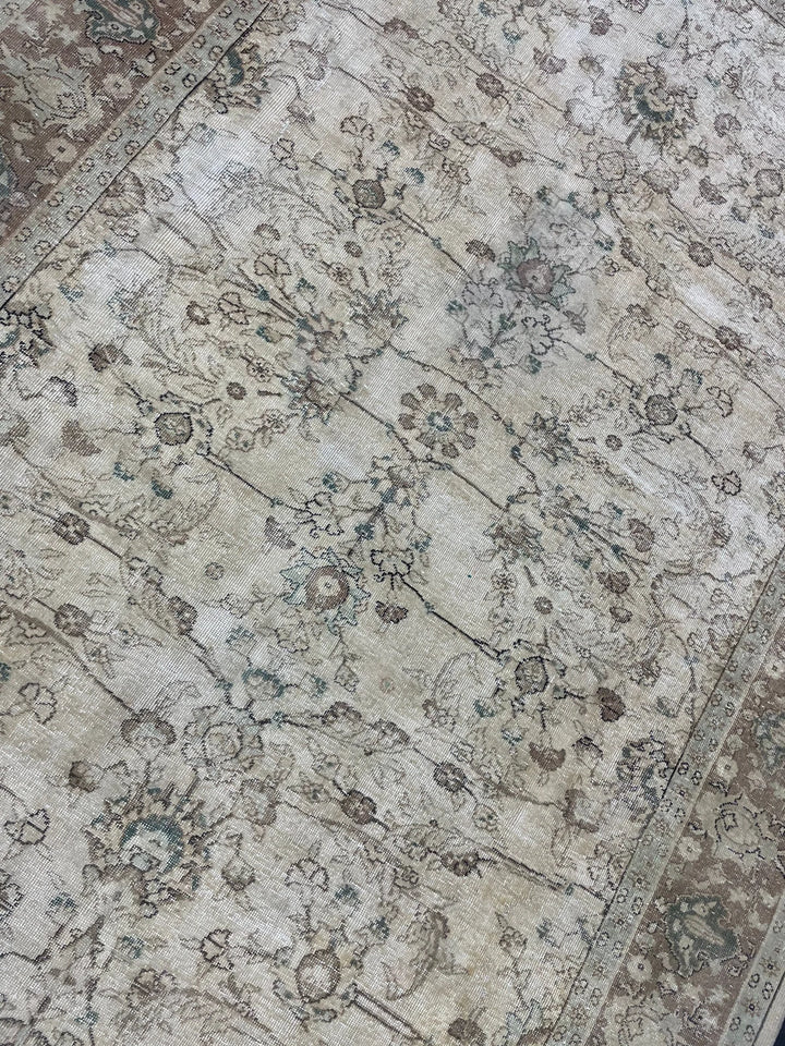 Blue Turkish Vintage Rug 7' 6" x 10' 10" Hand-Knotted | No. WR79484
