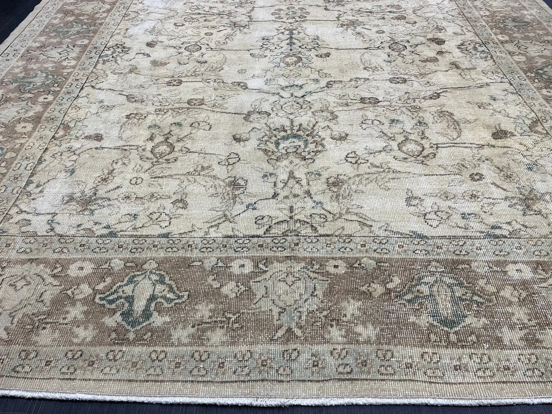 Blue Turkish Vintage Rug 7' 6" x 10' 10" Hand-Knotted | No. WR79484