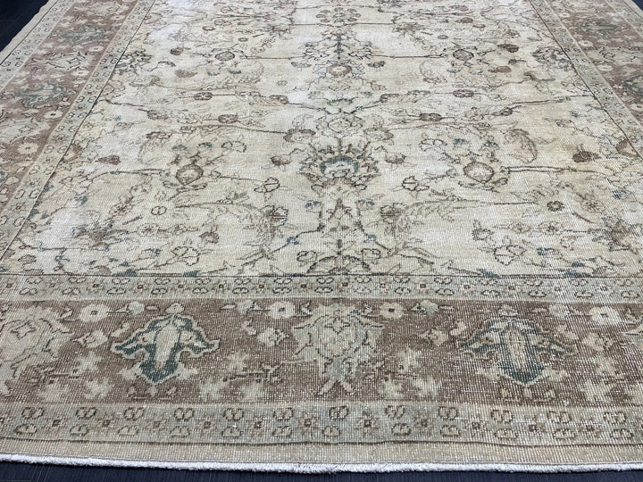 Blue Turkish Vintage Rug 7' 6" x 10' 10" Hand-Knotted | No. WR79484