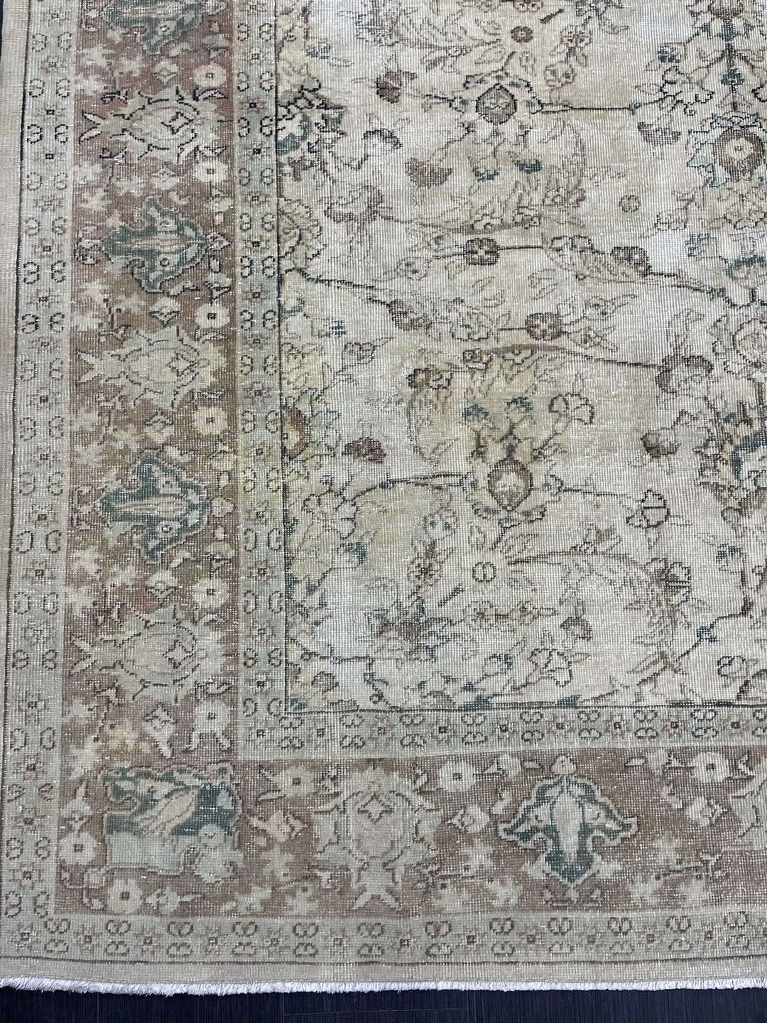 Blue Turkish Vintage Rug 7' 6" x 10' 10" Hand-Knotted | No. WR79484