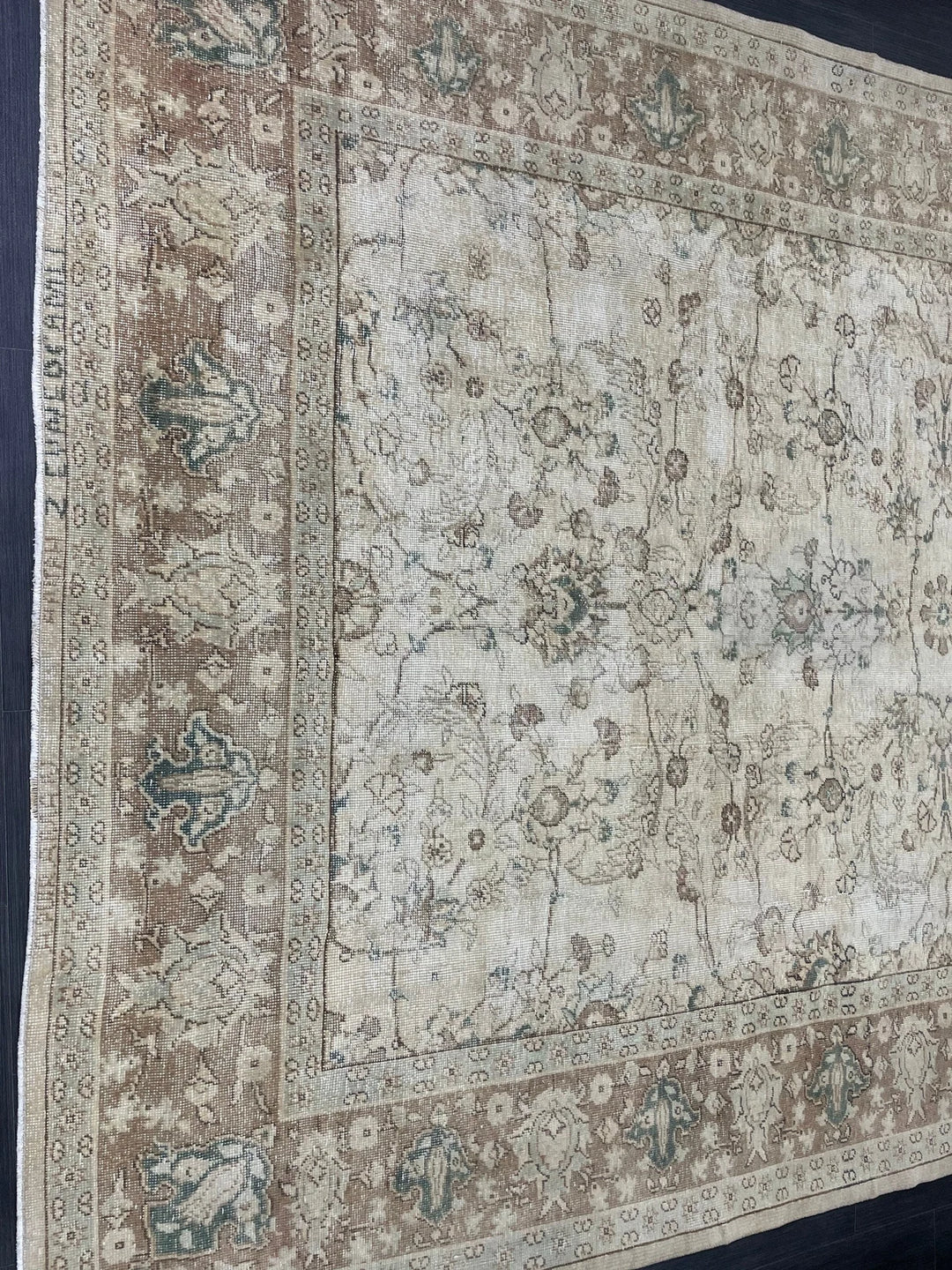 Blue Turkish Vintage Rug 7' 6" x 10' 10" Hand-Knotted | No. WR79484