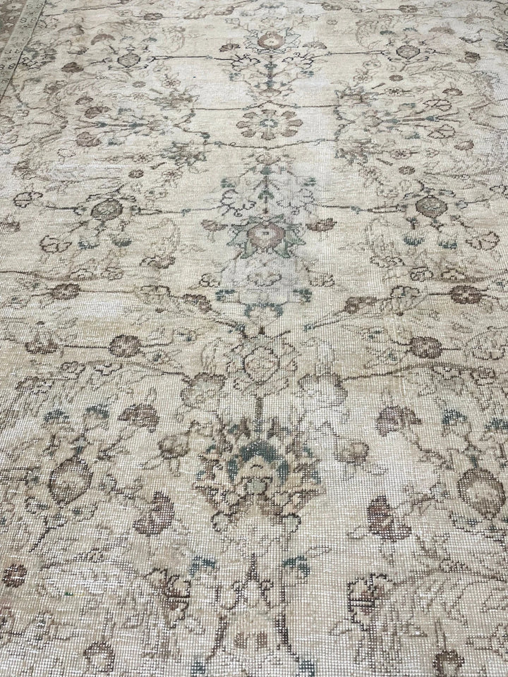 Blue Turkish Vintage Rug 7' 6" x 10' 10" Hand-Knotted | No. WR79484