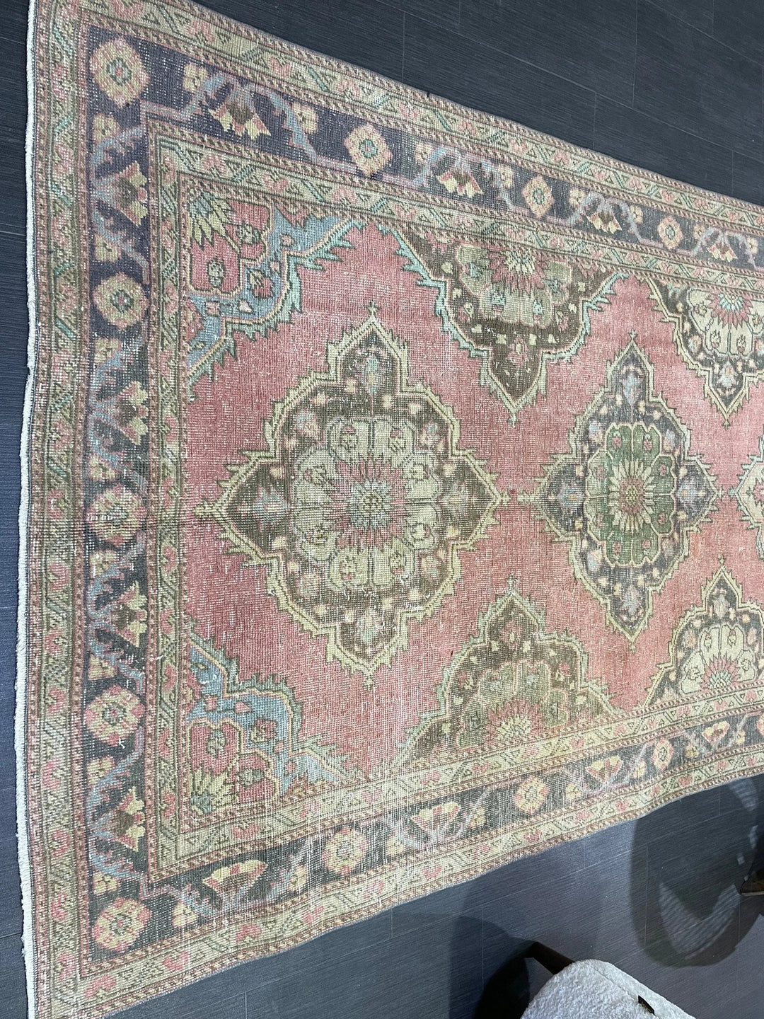 Pink Turkish Runner Rug 4' 11" x 12' 6" Hand-Knotted | No. WR80564