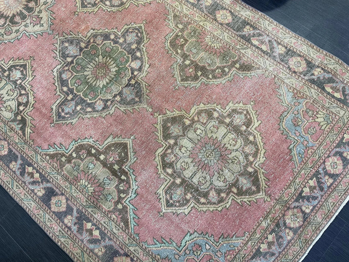 Pink Turkish Runner Rug 4' 11" x 12' 6" Hand-Knotted | No. WR80564
