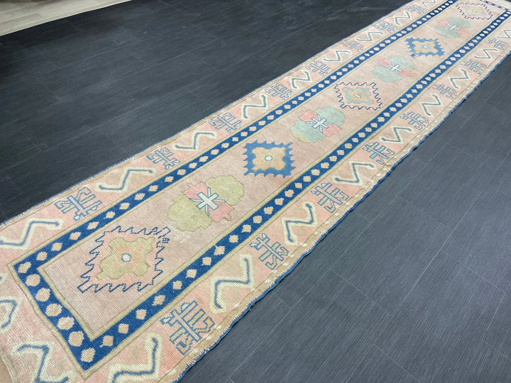 Brown Turkish Runner Rug 2' 8" x 13' 4" Hand-Knotted | No. WR80636