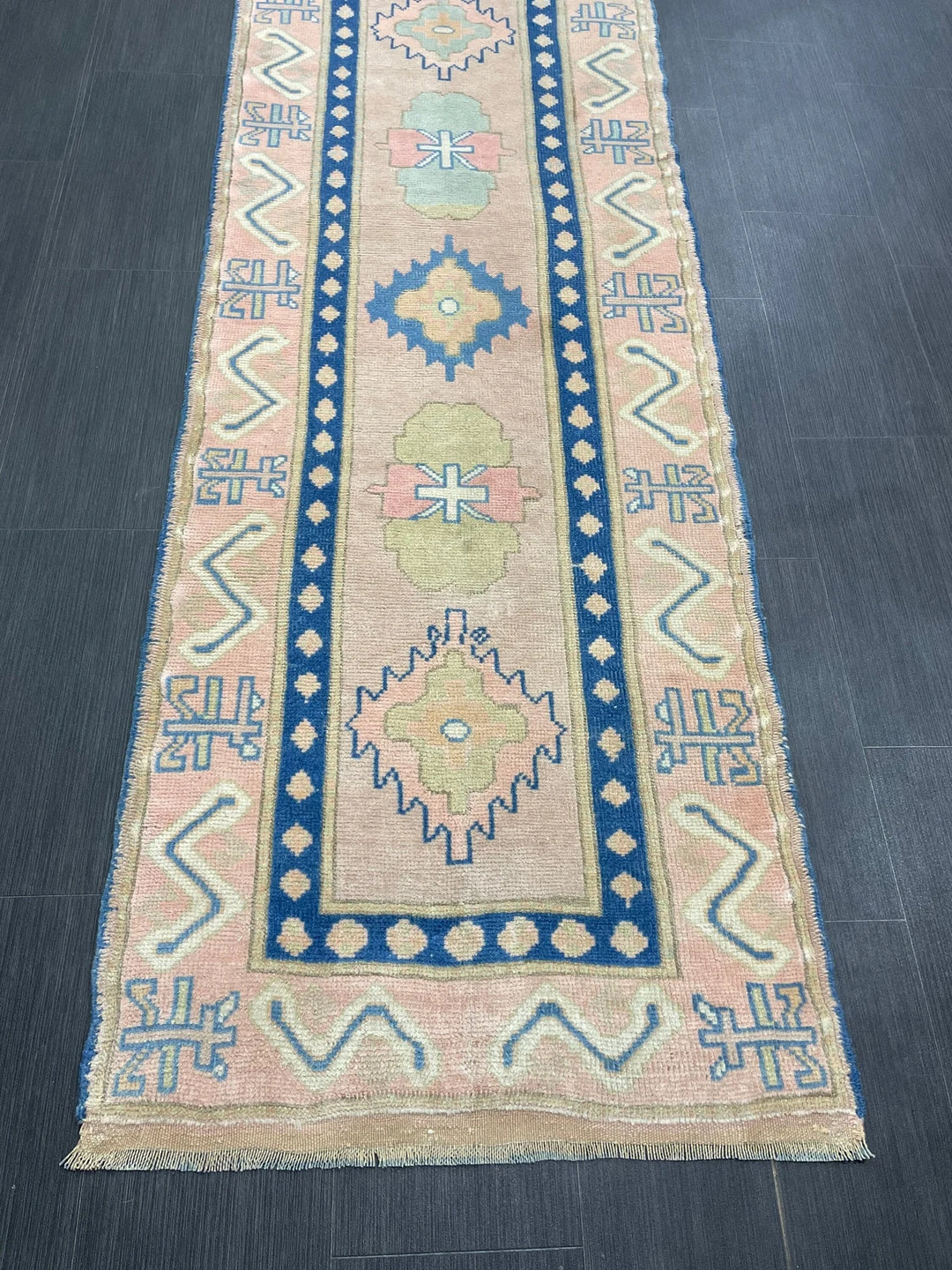 Brown Turkish Runner Rug 2' 8" x 13' 4" Hand-Knotted | No. WR80636