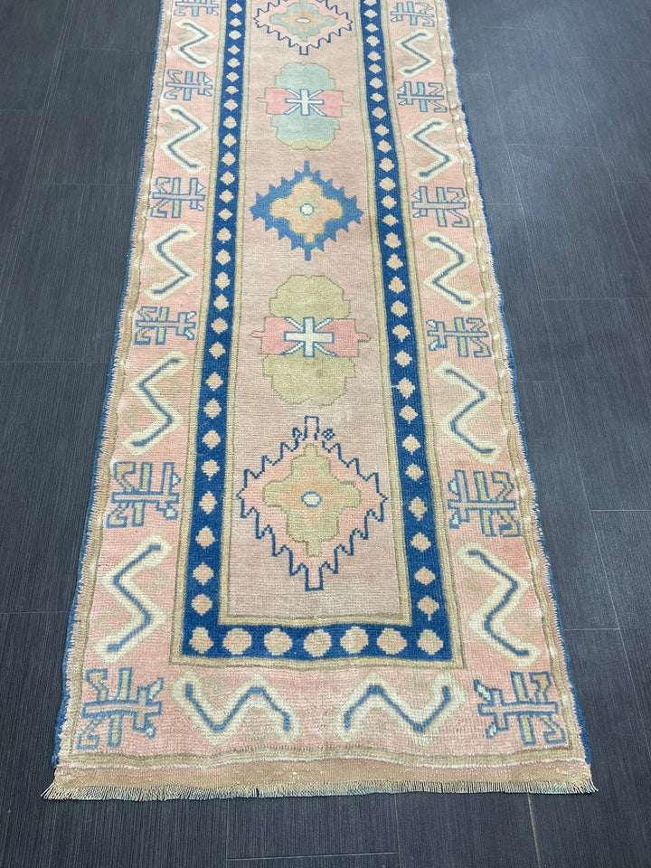 Brown Turkish Runner Rug 2' 8" x 13' 4" Hand-Knotted | No. WR80636