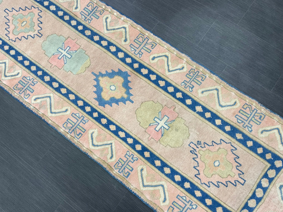 Brown Turkish Runner Rug 2' 8" x 13' 4" Hand-Knotted | No. WR80636