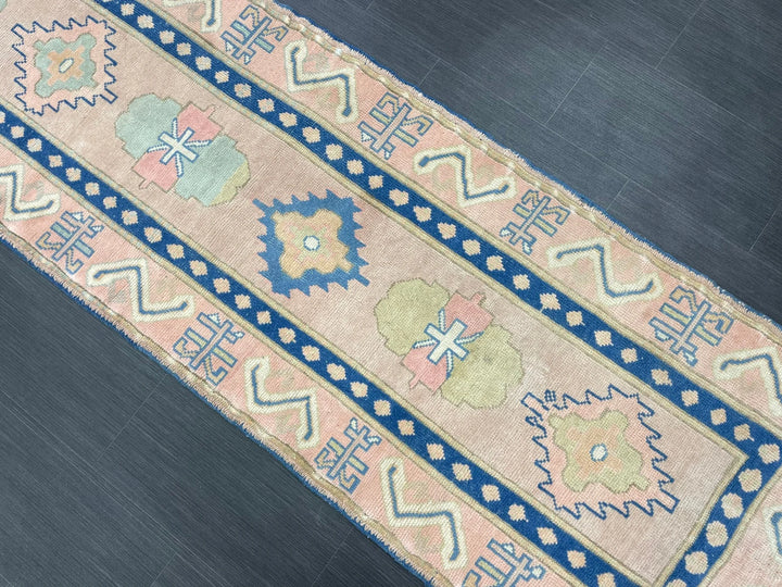 Brown Turkish Runner Rug 2' 8" x 13' 4" Hand-Knotted | No. WR80636