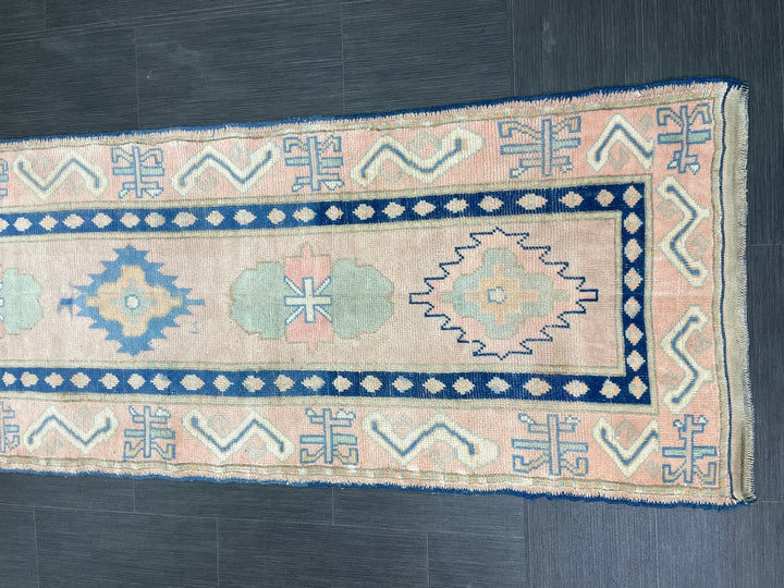 Brown Turkish Runner Rug 2' 8" x 13' 4" Hand-Knotted | No. WR80636