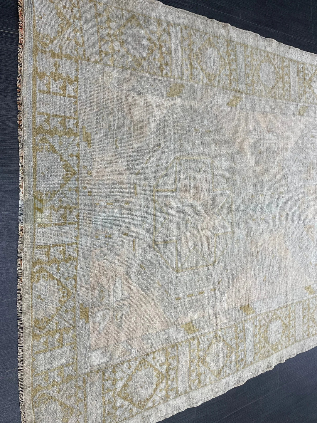 Beige Turkish Runner Rug 5' x 11' 5" Hand-Knotted | No. WR80739