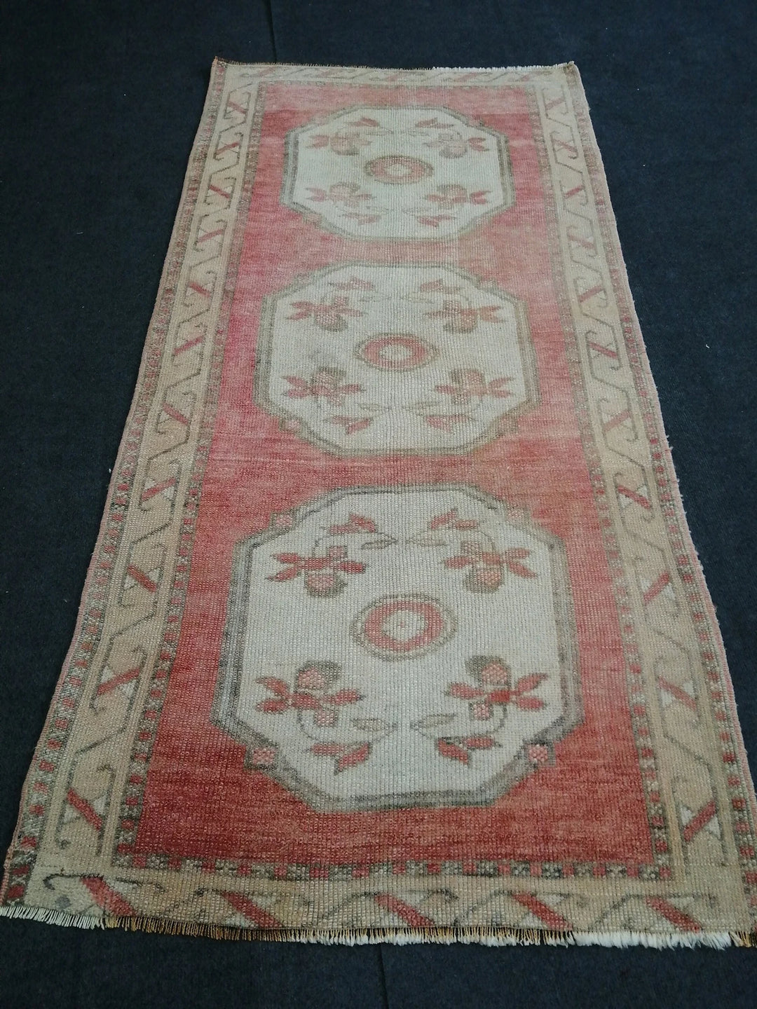 Beige Turkish Runner Rug 3' x 6' Hand-Knotted | No. WR80830