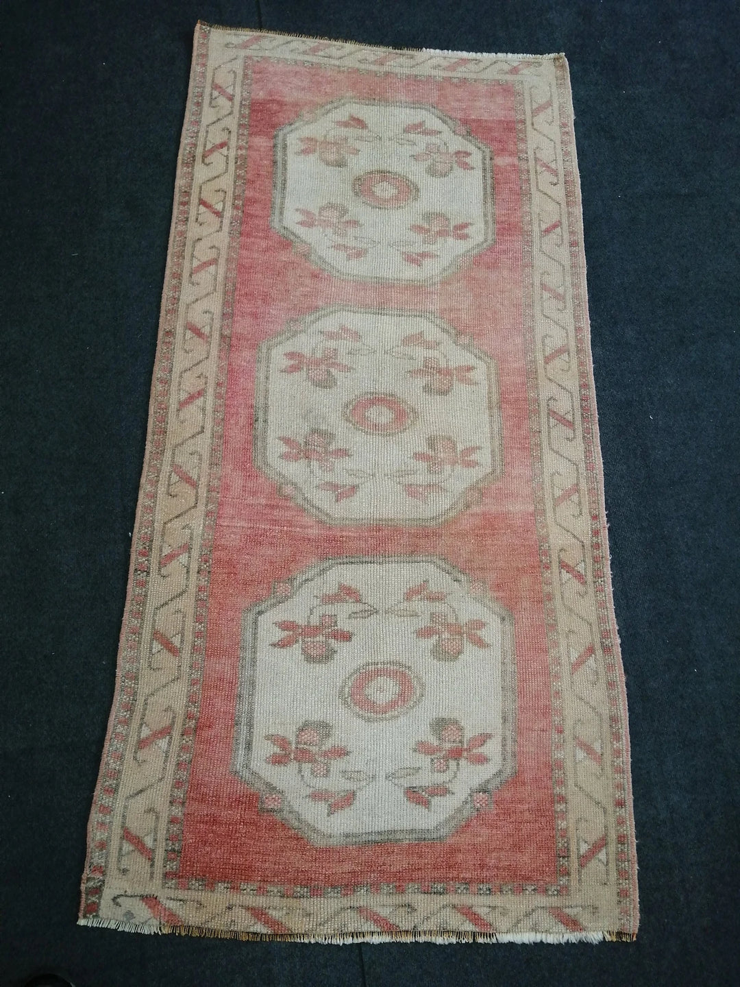 Beige Turkish Runner Rug 3' x 6' Hand-Knotted | No. WR80830