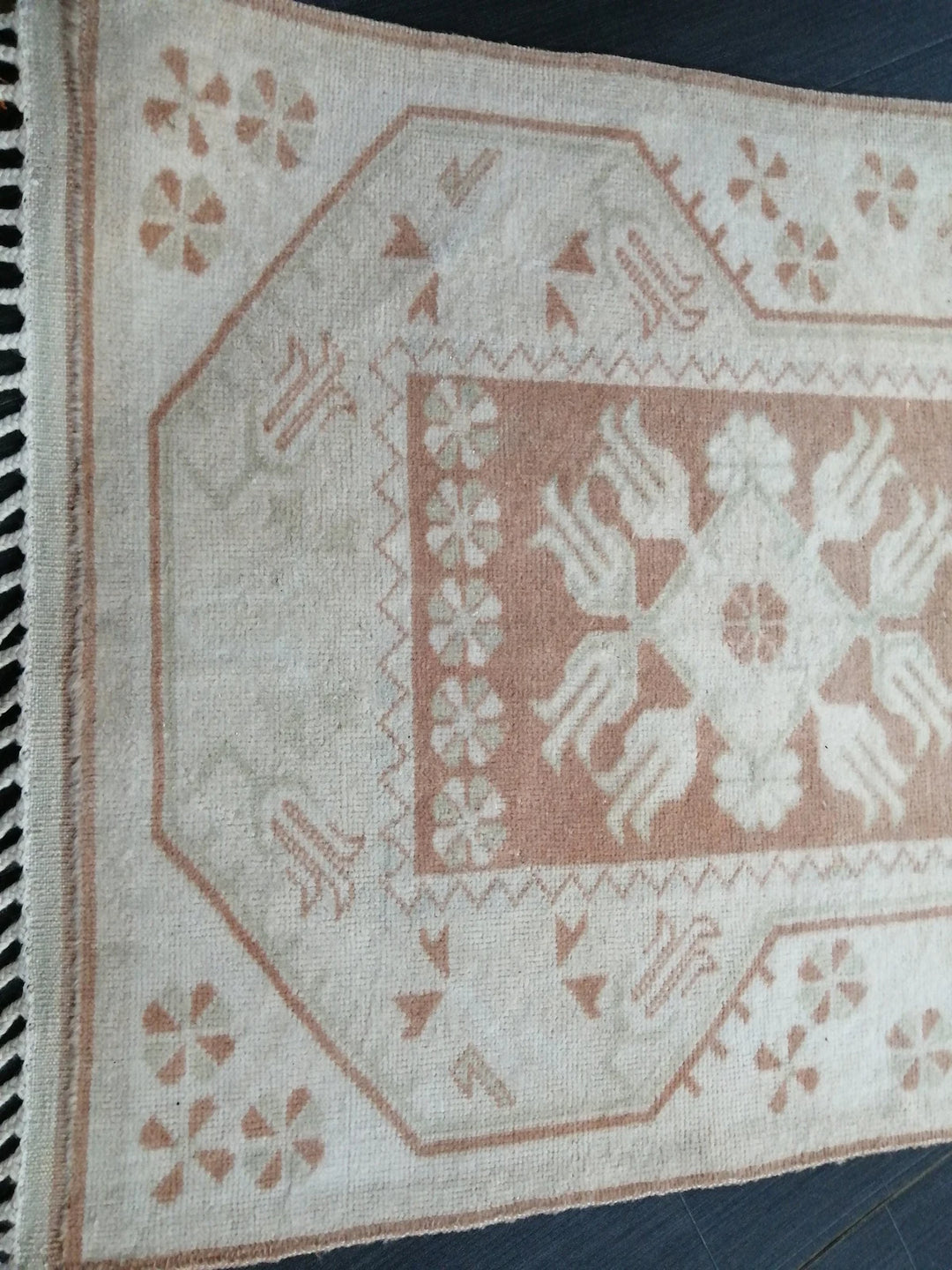 Tan Turkish Runner Rug 2' 7" x 17' 2" Hand-Knotted | No. WR81453