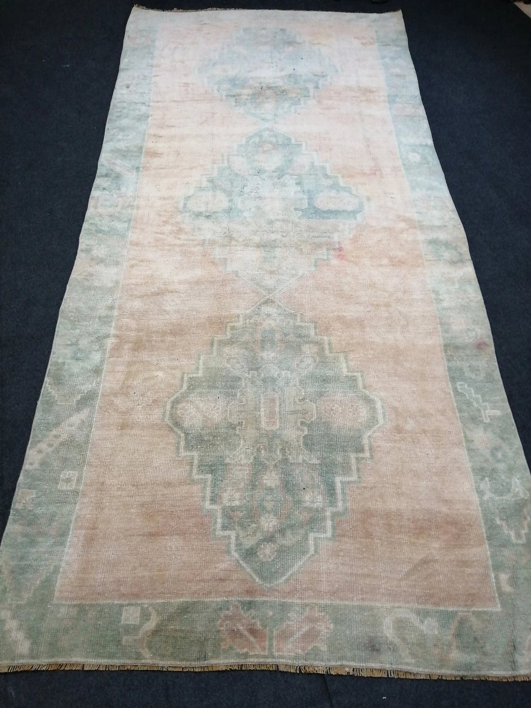 Rust Turkish Runner Rug 4' 6" x 10' Hand-Knotted | No. WR81578