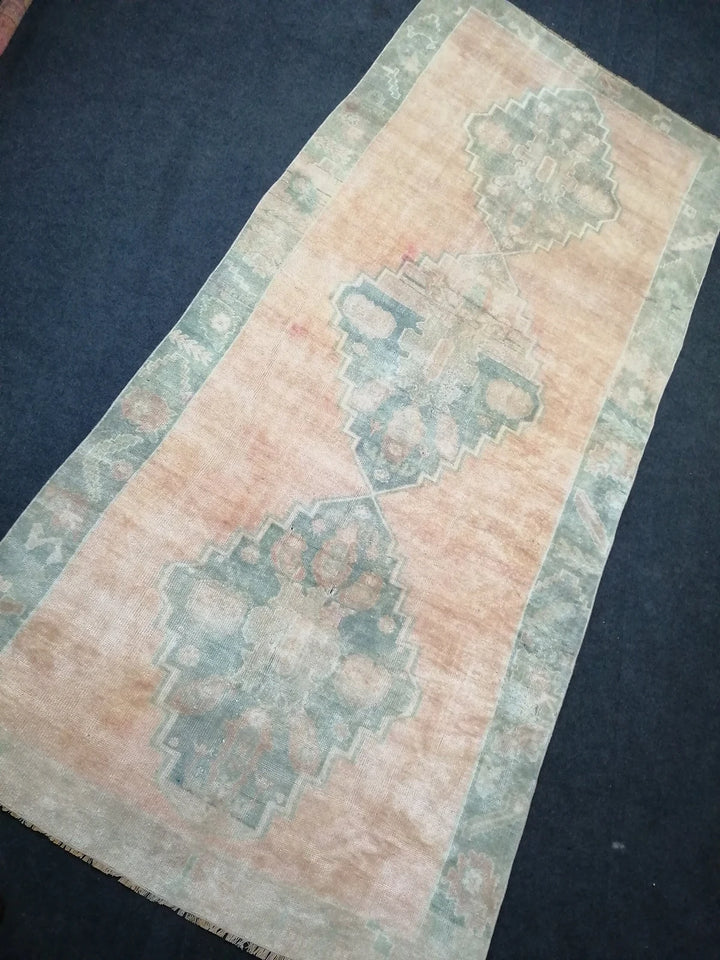Rust Turkish Runner Rug 4' 6" x 10' Hand-Knotted | No. WR81578
