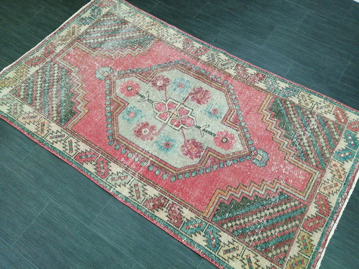 Rust Turkish Runner Rug 3' 7" x 6' 4" Hand-Knotted | No. WR81617
