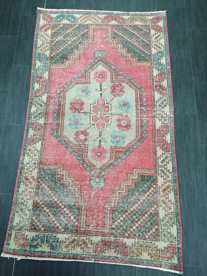 Rust Turkish Runner Rug 3' 7" x 6' 4" Hand-Knotted | No. WR81617