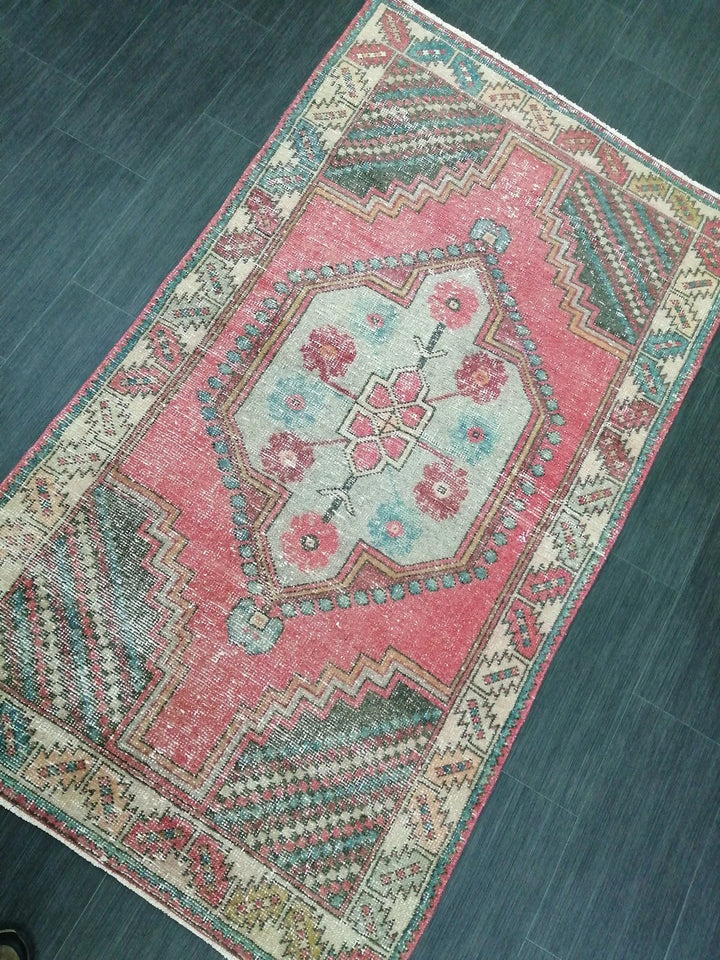 Rust Turkish Runner Rug 3' 7" x 6' 4" Hand-Knotted | No. WR81617