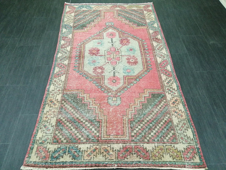 Rust Turkish Runner Rug 3' 7" x 6' 4" Hand-Knotted | No. WR81617
