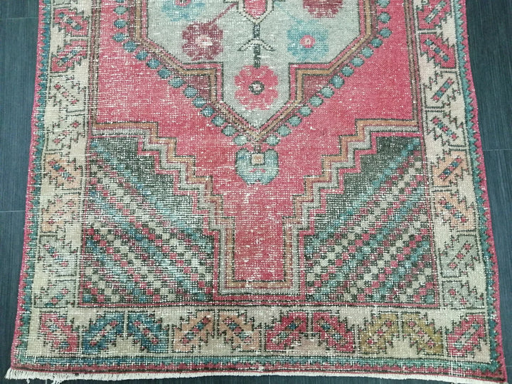 Rust Turkish Runner Rug 3' 7" x 6' 4" Hand-Knotted | No. WR81617