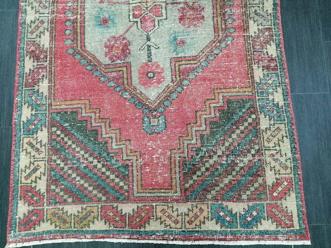 Rust Turkish Runner Rug 3' 7" x 6' 4" Hand-Knotted | No. WR81617