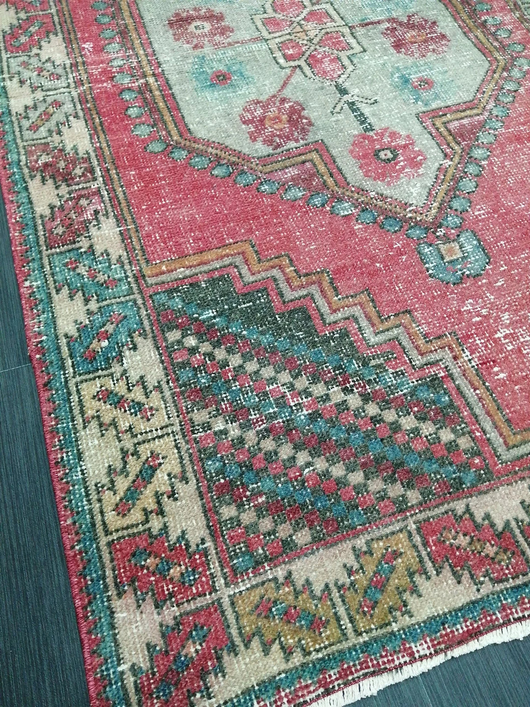 Rust Turkish Runner Rug 3' 7" x 6' 4" Hand-Knotted | No. WR81617