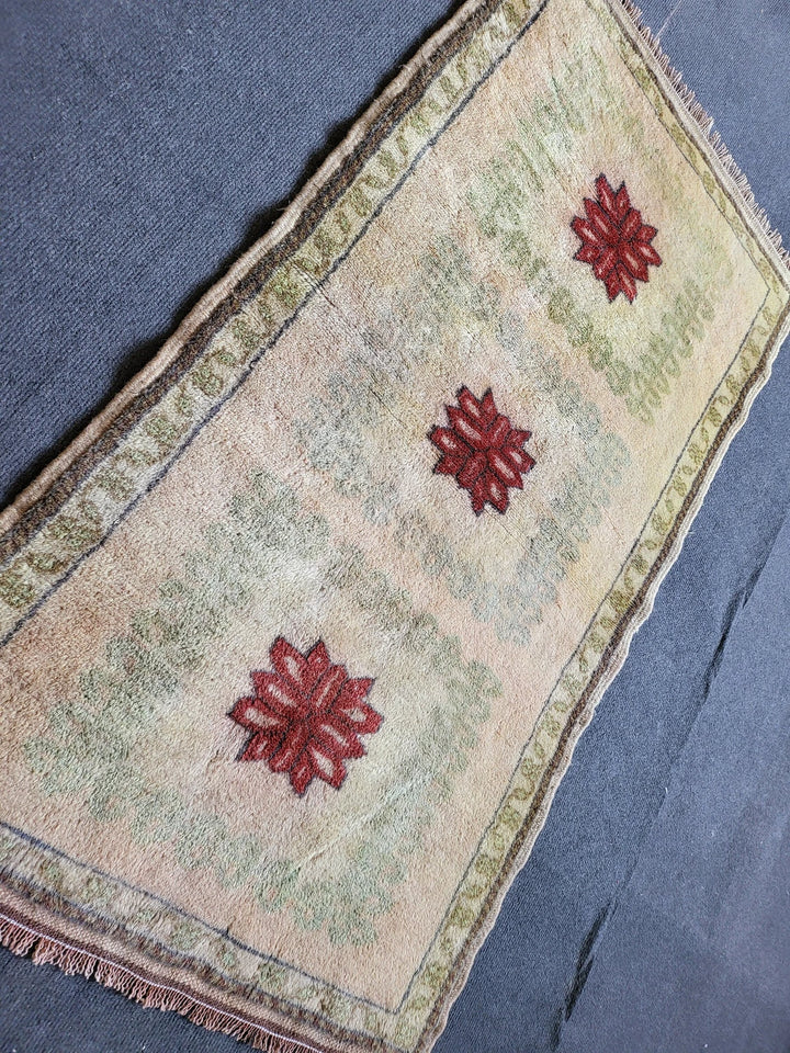 Rust Turkish Runner Rug 2' 3" x 4' 2" Hand-Knotted | No. WR81670