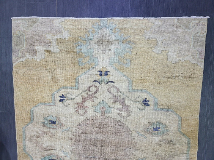 Blue Turkish Runner Rug 3' 11" x 5' 8" Hand-Knotted | No. WR81811