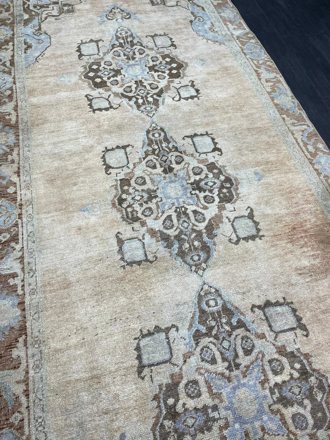 Blue Turkish Vintage Rug 4' 5" x 8' 3" Hand-Knotted | No. WR81820