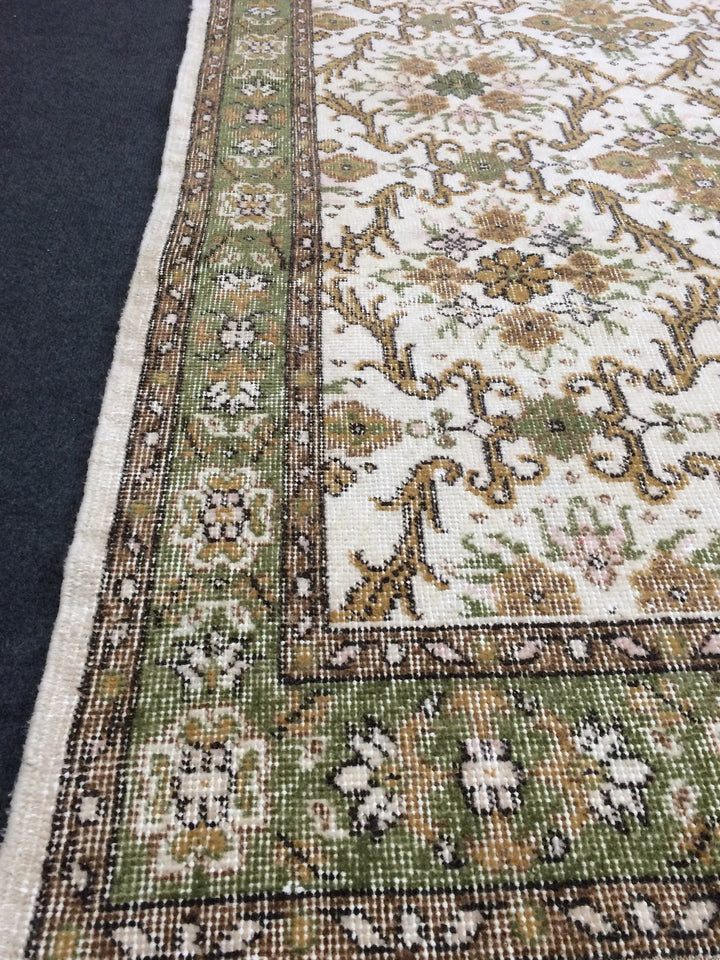Rust Turkish Runner Rug 4' x 7' Hand-Knotted | No. WR82150