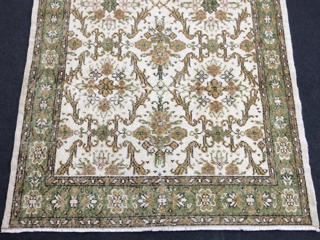Rust Turkish Runner Rug 4' x 7' Hand-Knotted | No. WR82150