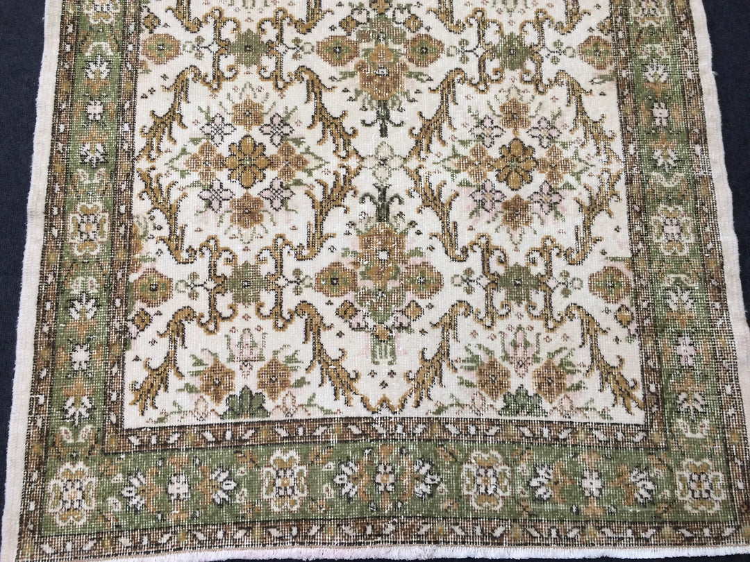 Rust Turkish Runner Rug 4' x 7' Hand-Knotted | No. WR82150