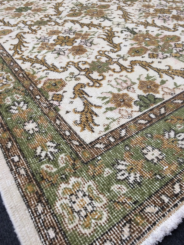 Rust Turkish Runner Rug 4' x 7' Hand-Knotted | No. WR82150