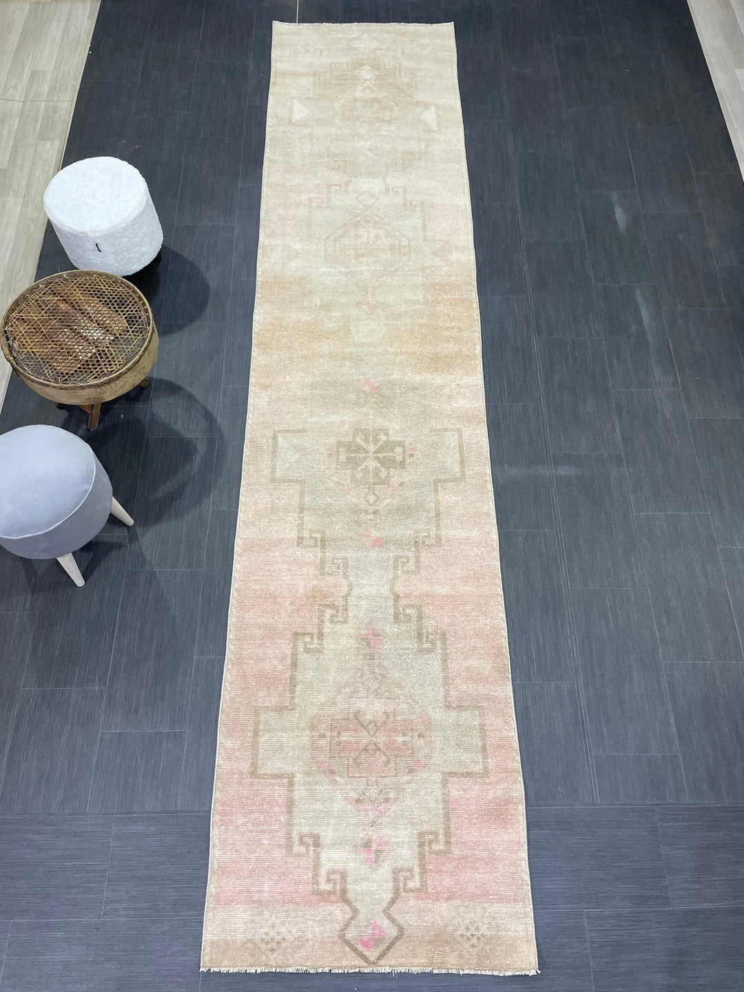 Turkish Runner Rug 2' 10" x 12' 8" Hand-Knotted | No. WR82339