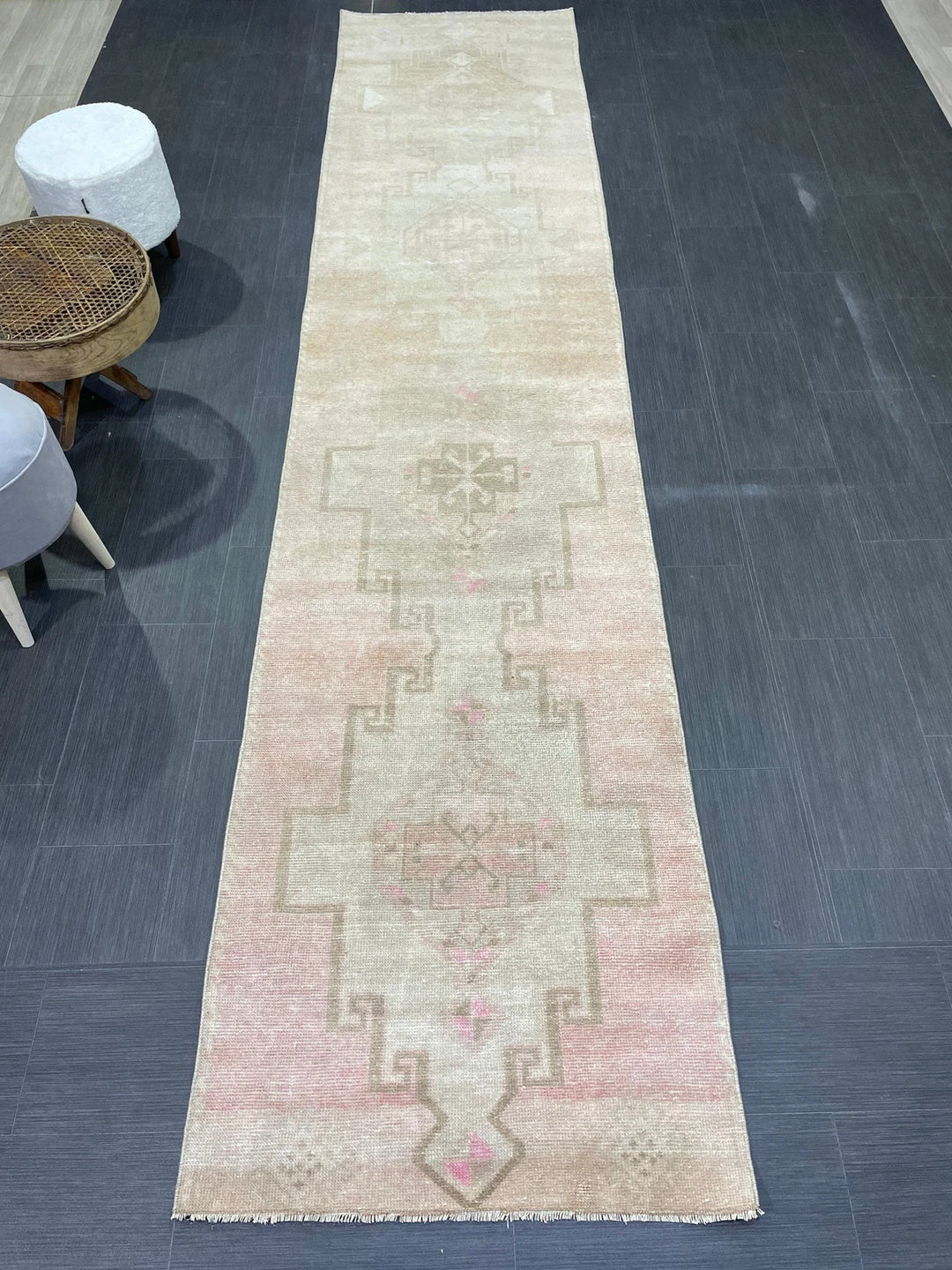 Turkish Runner Rug 2' 10" x 12' 8" Hand-Knotted | No. WR82339