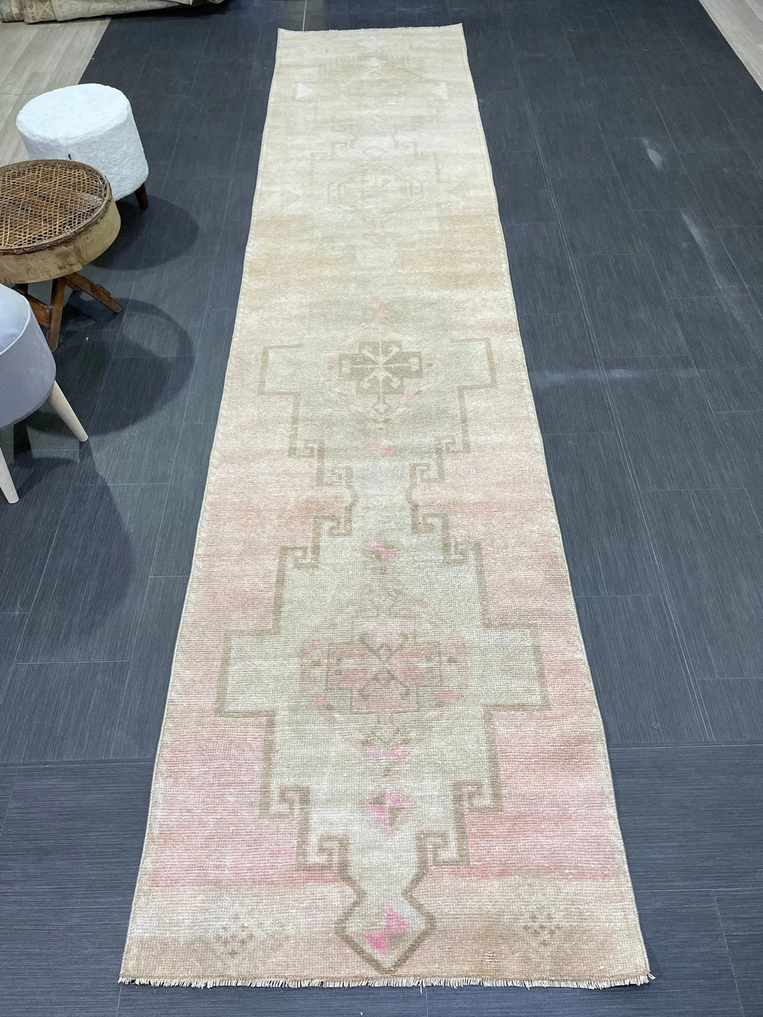 Turkish Runner Rug 2' 10" x 12' 8" Hand-Knotted | No. WR82339
