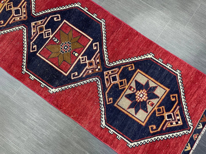 Beige Turkish Runner Rug 2' 8" x 12' 3" Hand-Knotted | No. WR82546
