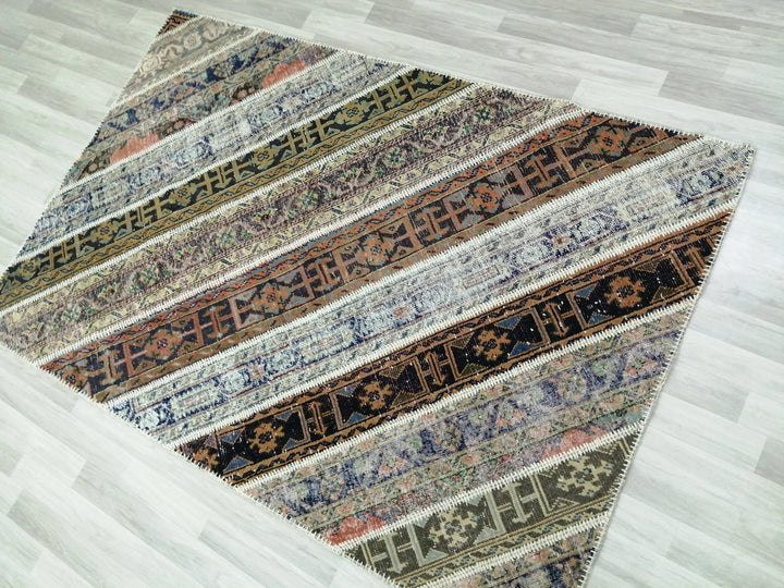 Rust Turkish Runner Rug 5' 3" x 7' 10" Hand-Knotted | No. WR83055