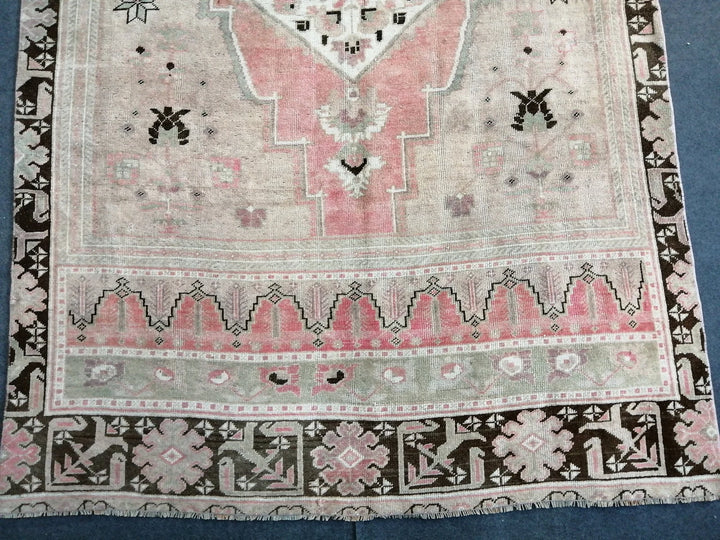 Pink Turkish Runner Rug 5' 2" x 12' Hand-Knotted | No. WR83116