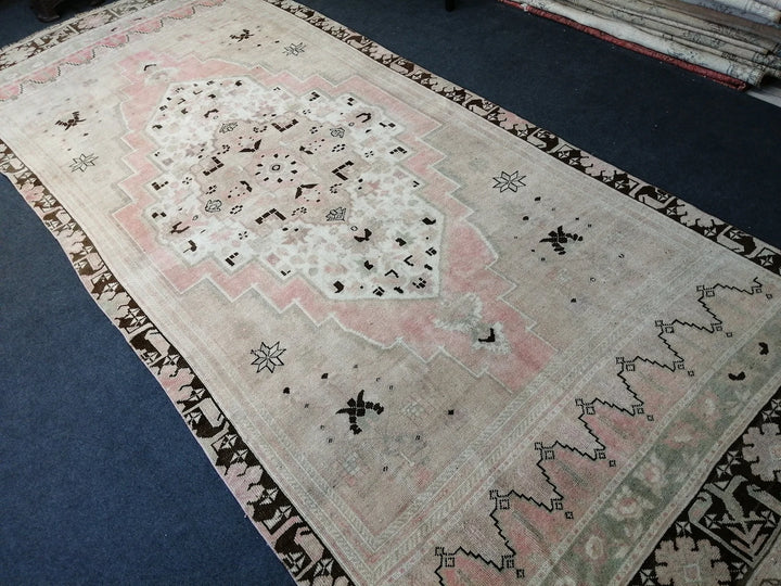 Pink Turkish Runner Rug 5' 2" x 12' Hand-Knotted | No. WR83116