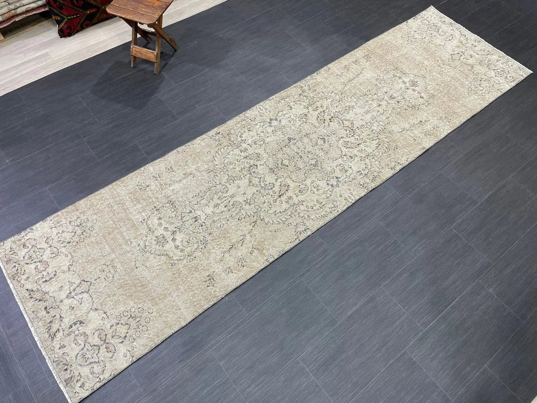 Rust Turkish Runner Rug 2' 9" x 10' 2" Hand-Knotted | No. WR83468