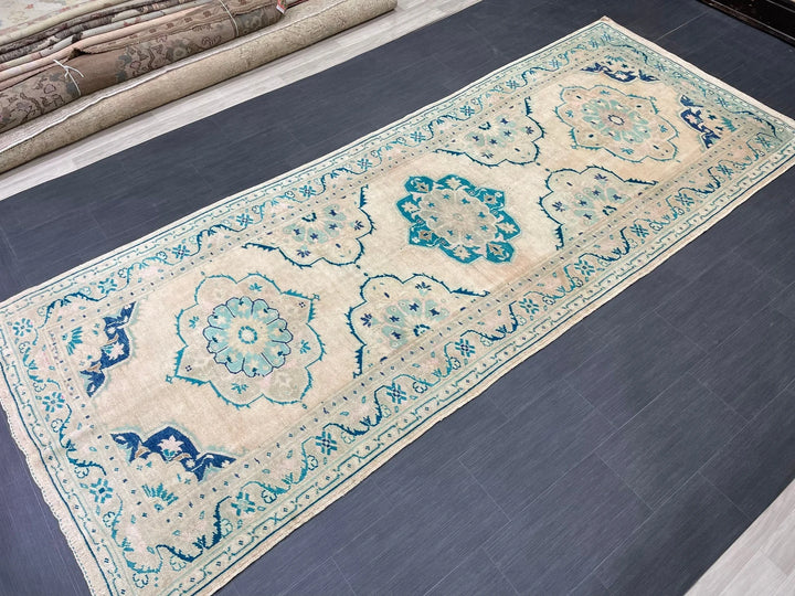 Rust Turkish Runner Rug 4' 8" x 11' 9" Hand-Knotted | No. WR83481