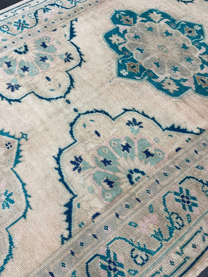 Rust Turkish Runner Rug 4' 8" x 11' 9" Hand-Knotted | No. WR83481