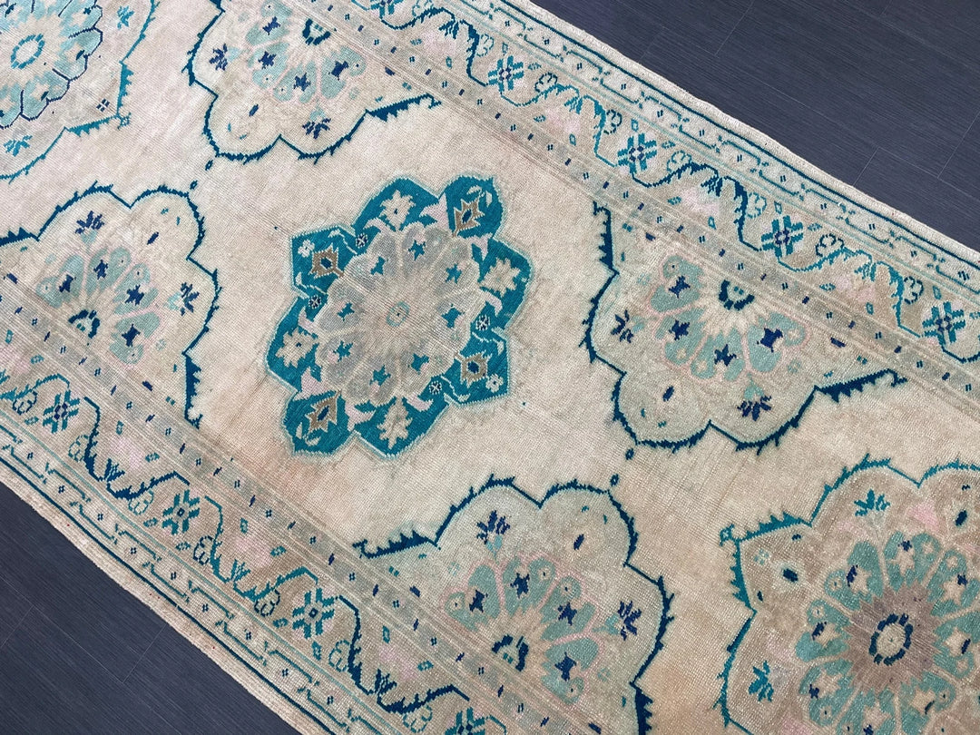 Rust Turkish Runner Rug 4' 8" x 11' 9" Hand-Knotted | No. WR83481